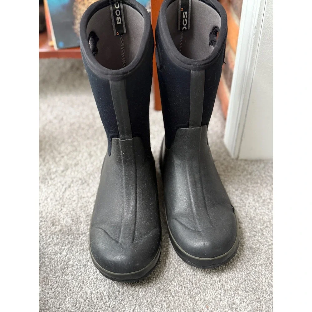 Bogs Classic High Waterproof Insulated Rain Boots Black Youth‎ 6 52065-001